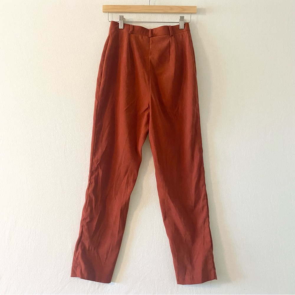 Vintage Draper’s & Damon’s Women’s Rust High-Waist Orange Trousers Size 4P - Picture 9 of 11